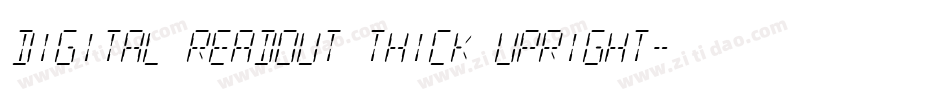 Digital Readout Thick Upright字体转换